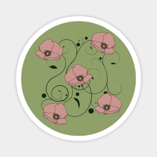 Pink poppy Magnet